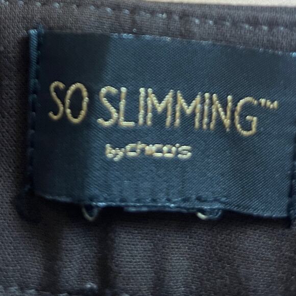 Chico’s Chocolate Brown Pants So Slimming Straight Leg High Rise Women’s Size 10 - Picture 8 of 8